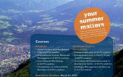 MCI ONLINE SUMMER PROGRAM 2021 AT MCI MANAGEMENT CENTER INNSBRUCK, AUSTRIA