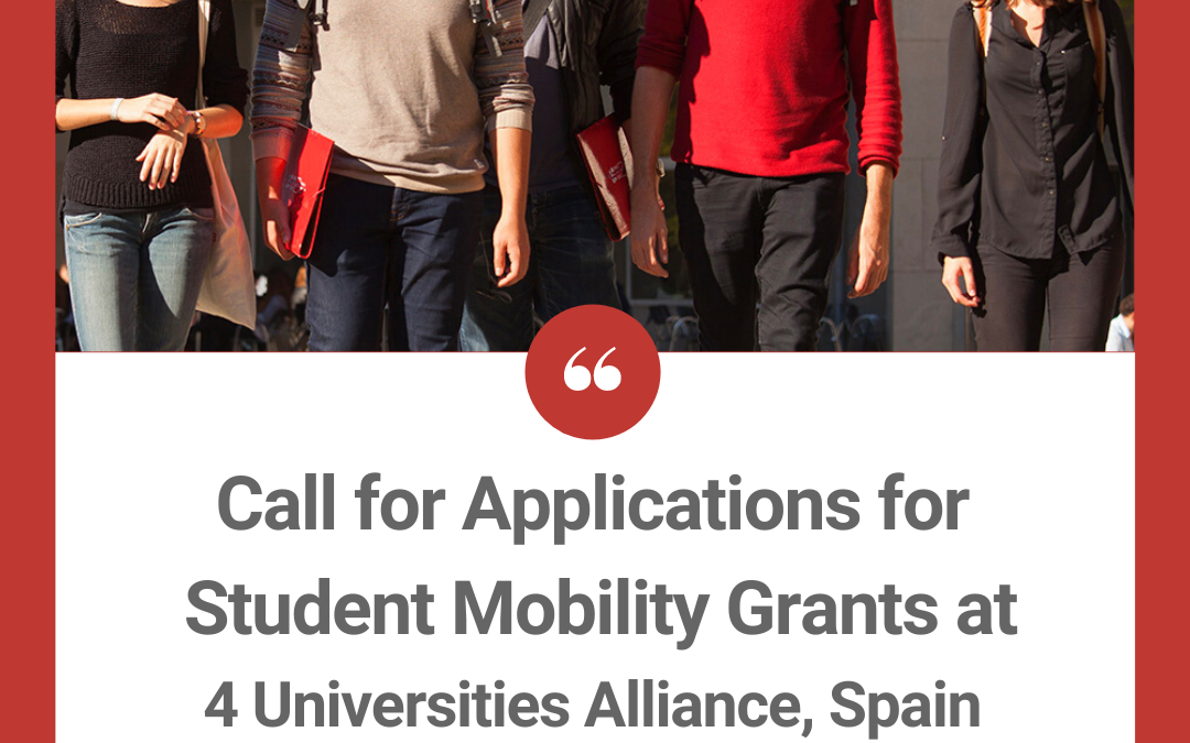 CALL FOR APPLICATONS FOR STUDENT MOBILITY AT A4U, SPAIN