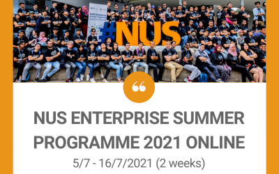 NUS ENTERPRISE SUMMER PROGRAMME 2021 ONLINE AT NATIONAL UNIVERISTY of SINGAPORE, SINGAPORE