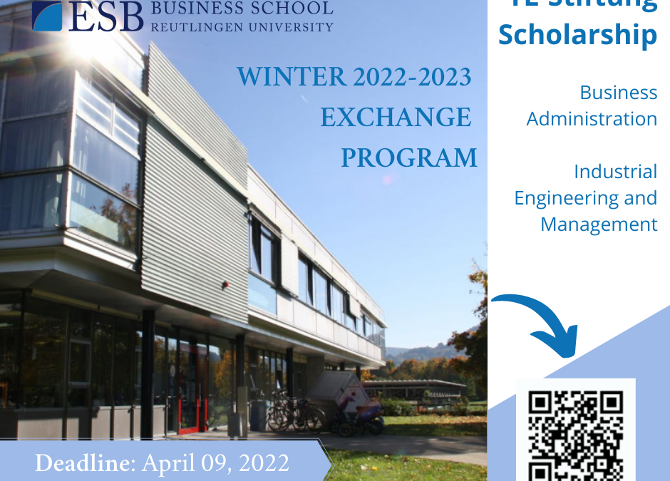 ESB BUSINESS SCHOOL – REUTLINGEN UNIVERSITY, GERMANY TL-STIFTUNG SCHOLARSHIP